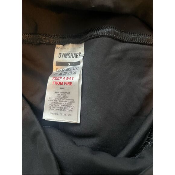 Gymshark Black‎ Crossover Waistband Athletic Leggings Size Small - Picture 2 of 5